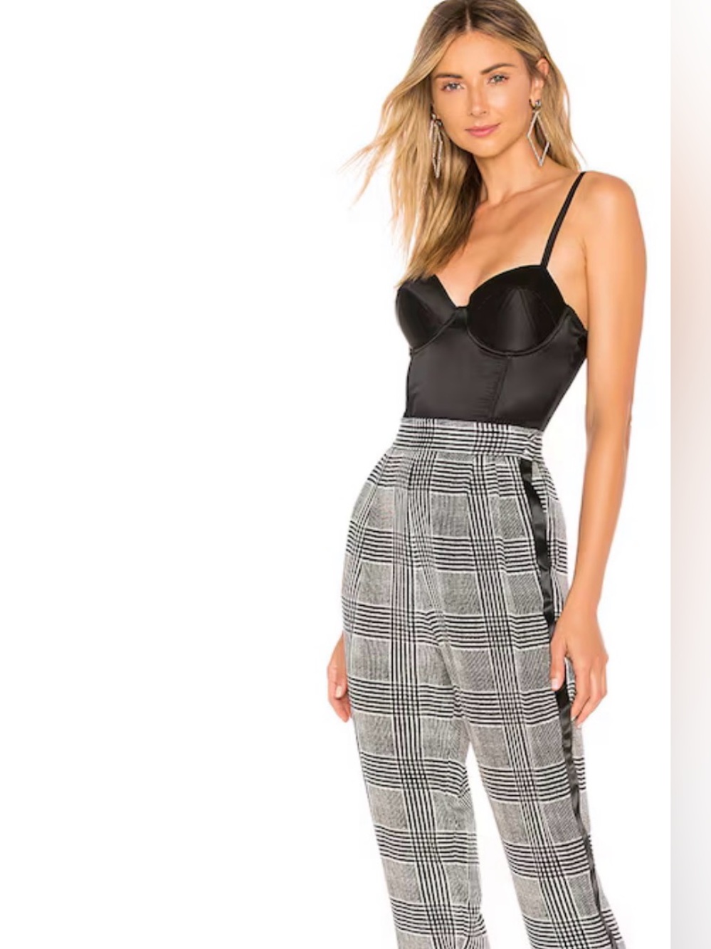 Vintage Y2K Moschino Black Bustier-Style Cami Top